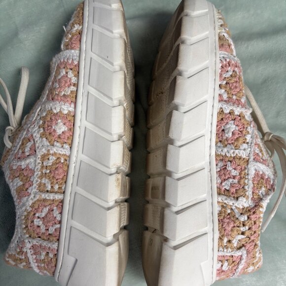 FREE PEOPLE - Catch Me If You Can - Embroidered Wedge Sneakers - size EU 39 - Picture 7 of 11